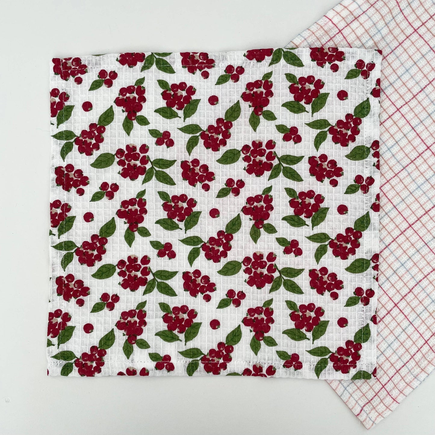 100% cotton dishcloths - set of 2 (cranberry)