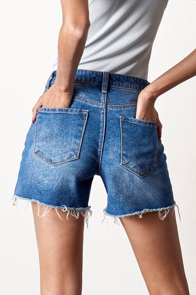 Tracy High Rise Denim Shorts
