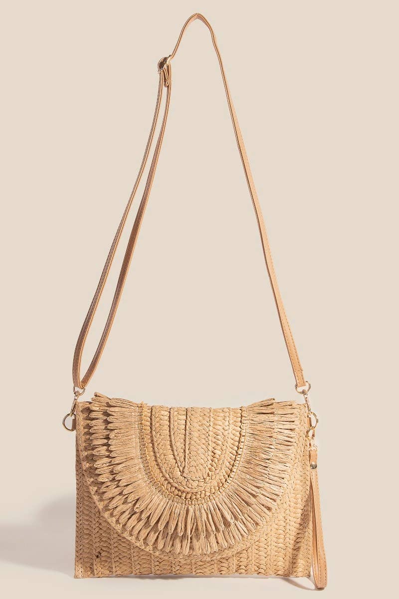 Paper Weave Envelope Clutch