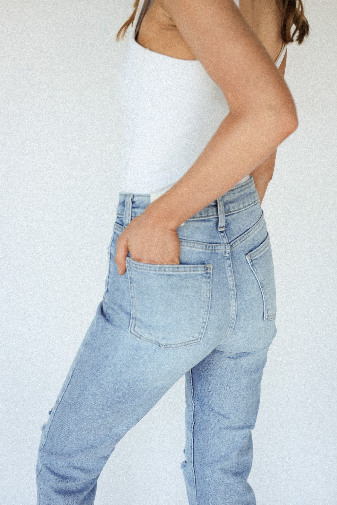 The Lauren Distressed Slim Fit Denim