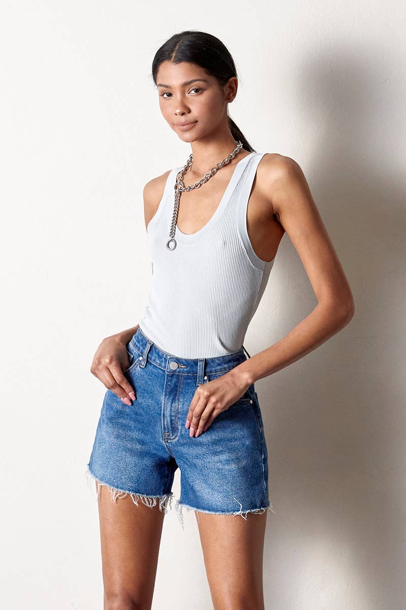 Tracy High Rise Denim Shorts