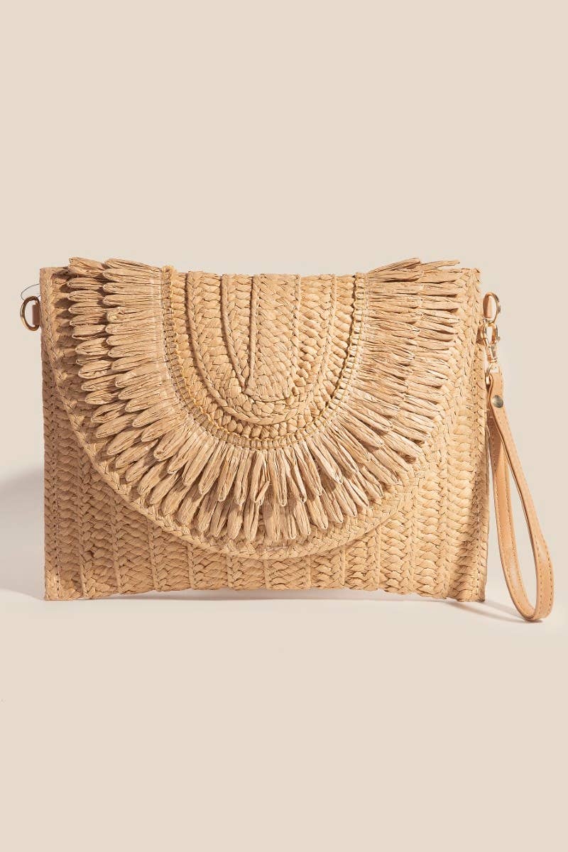 Paper Weave Envelope Clutch
