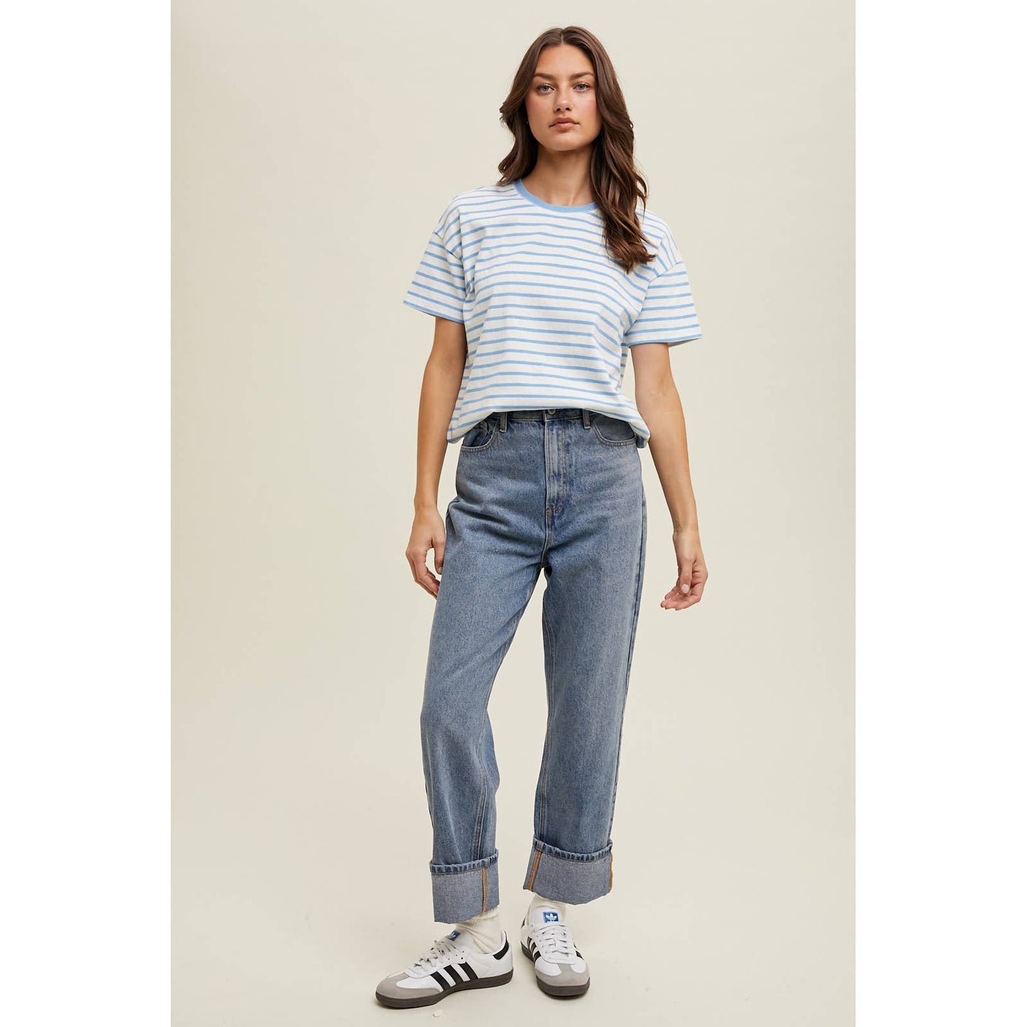 CUFFED BOYFRIEND DENIM