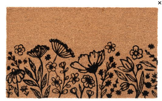 Flower Silhouette Doormat