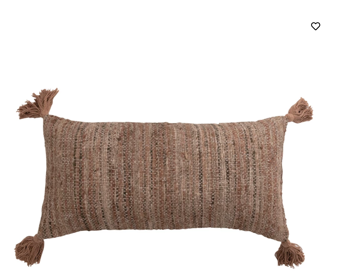Woven Cotton Striped Lumbar Pillow