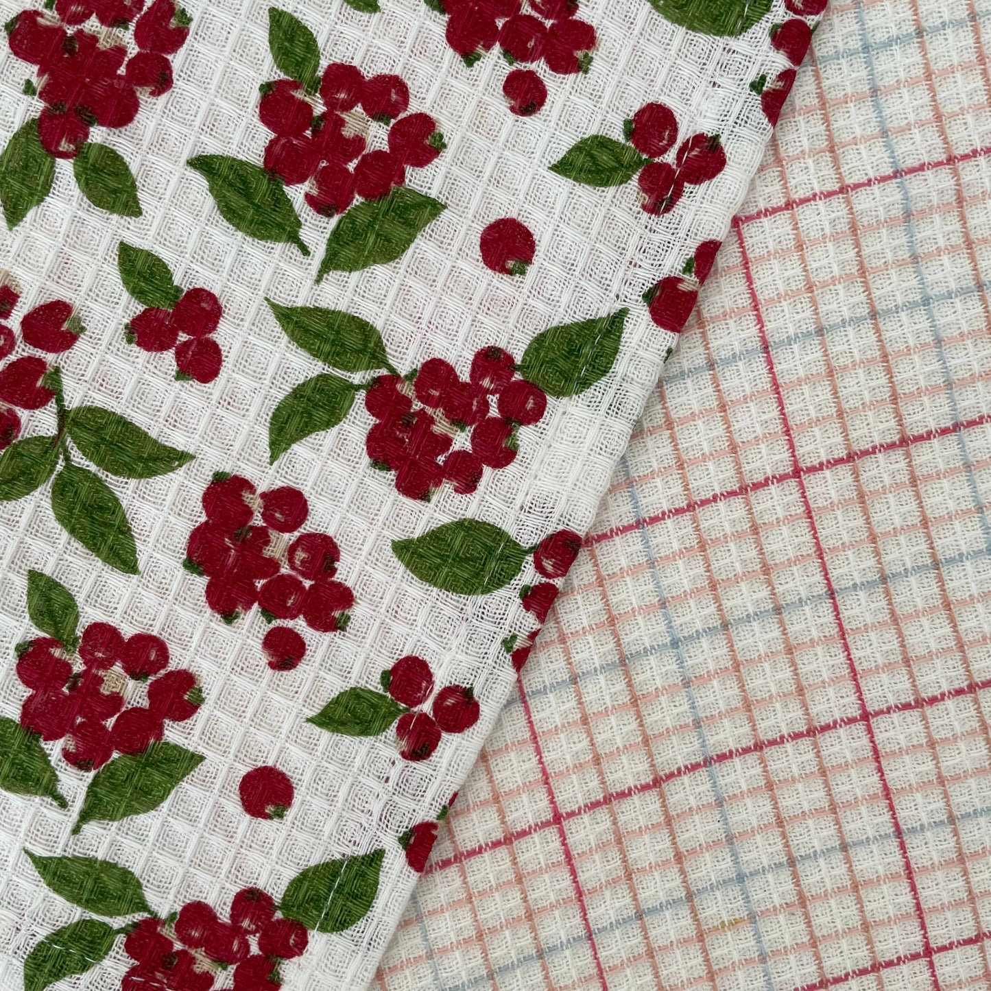 100% cotton dishcloths - set of 2 (cranberry)