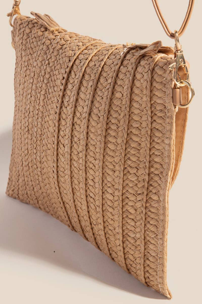 Paper Weave Envelope Clutch