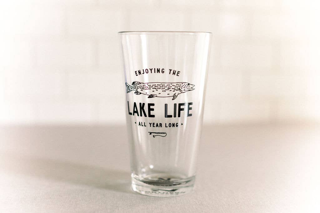 Lake Life: Fishing Pint Glass