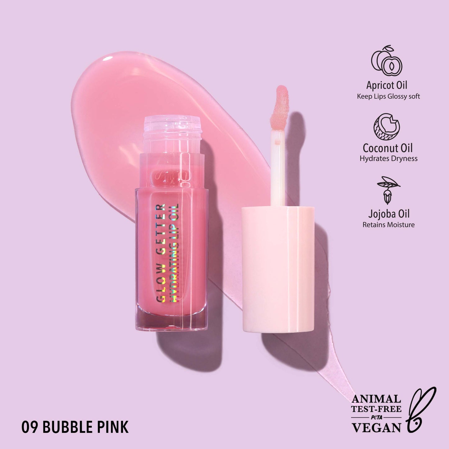 Glow Getter Lip Oil ( BUBBLE PINK)