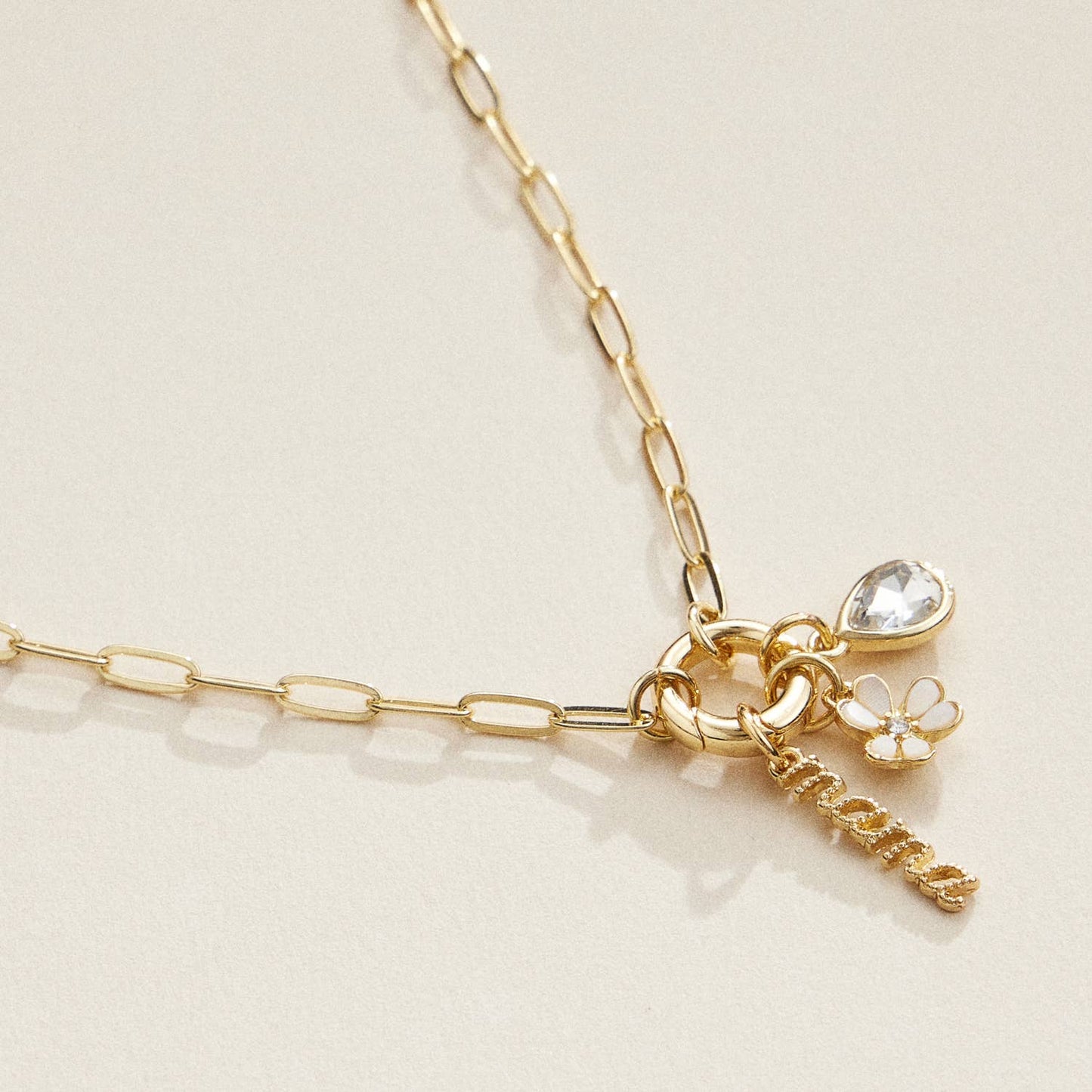 Mama Gold Dipped 18k Charm Necklace