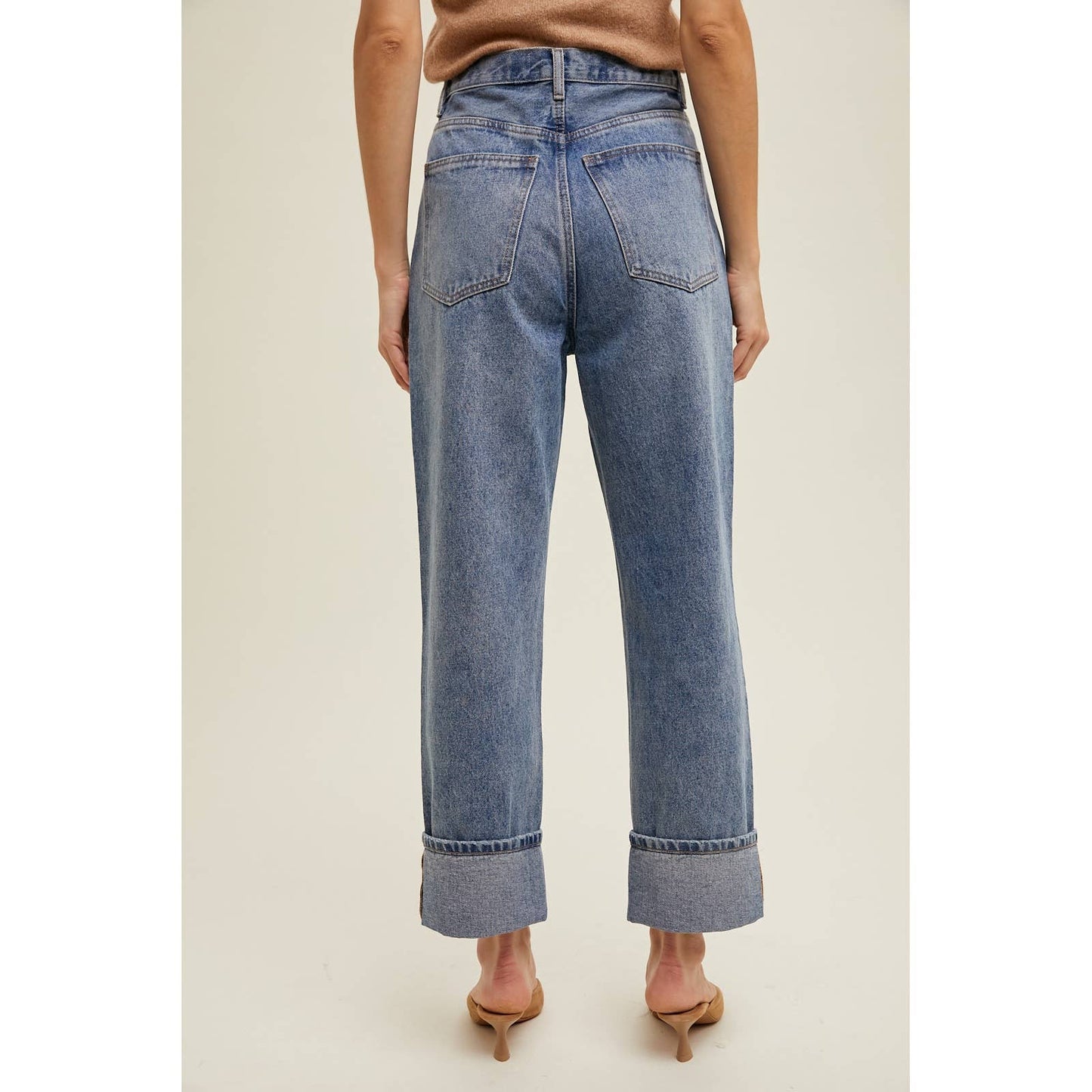 CUFFED BOYFRIEND DENIM