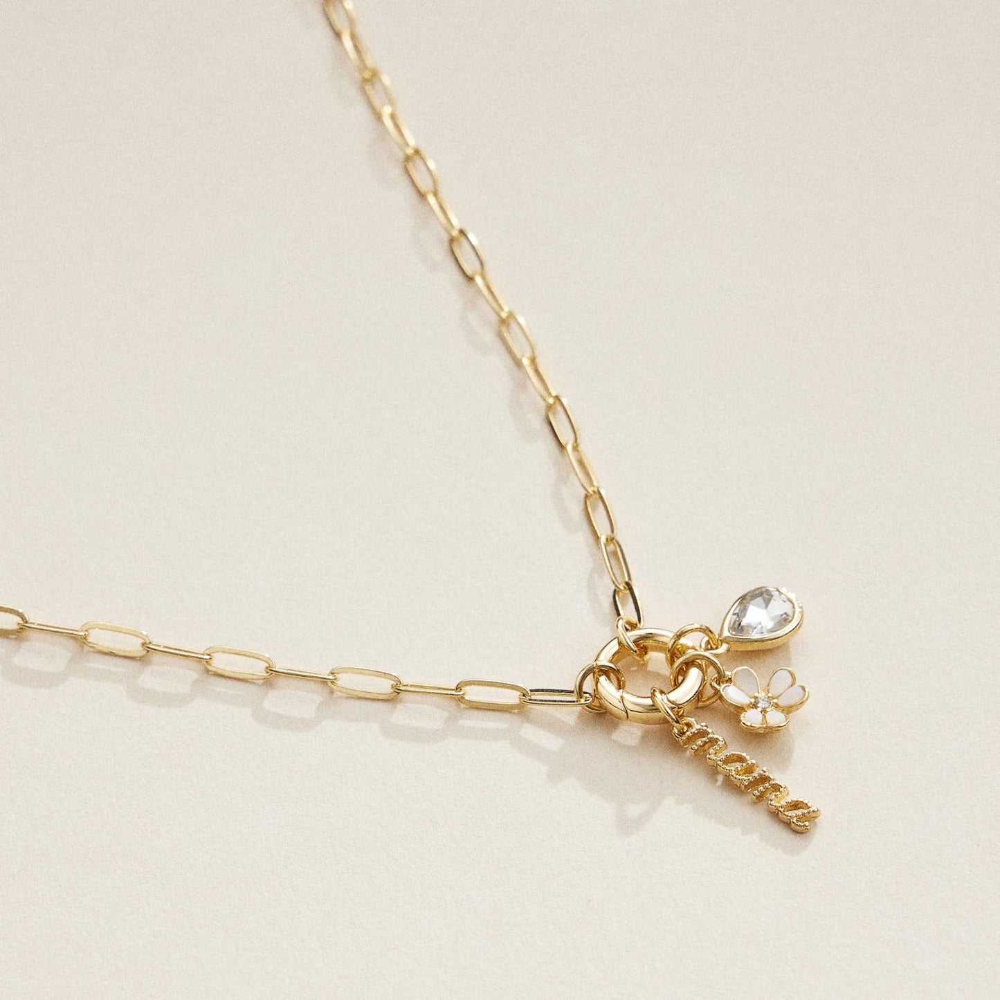 Mama Gold Dipped 18k Charm Necklace
