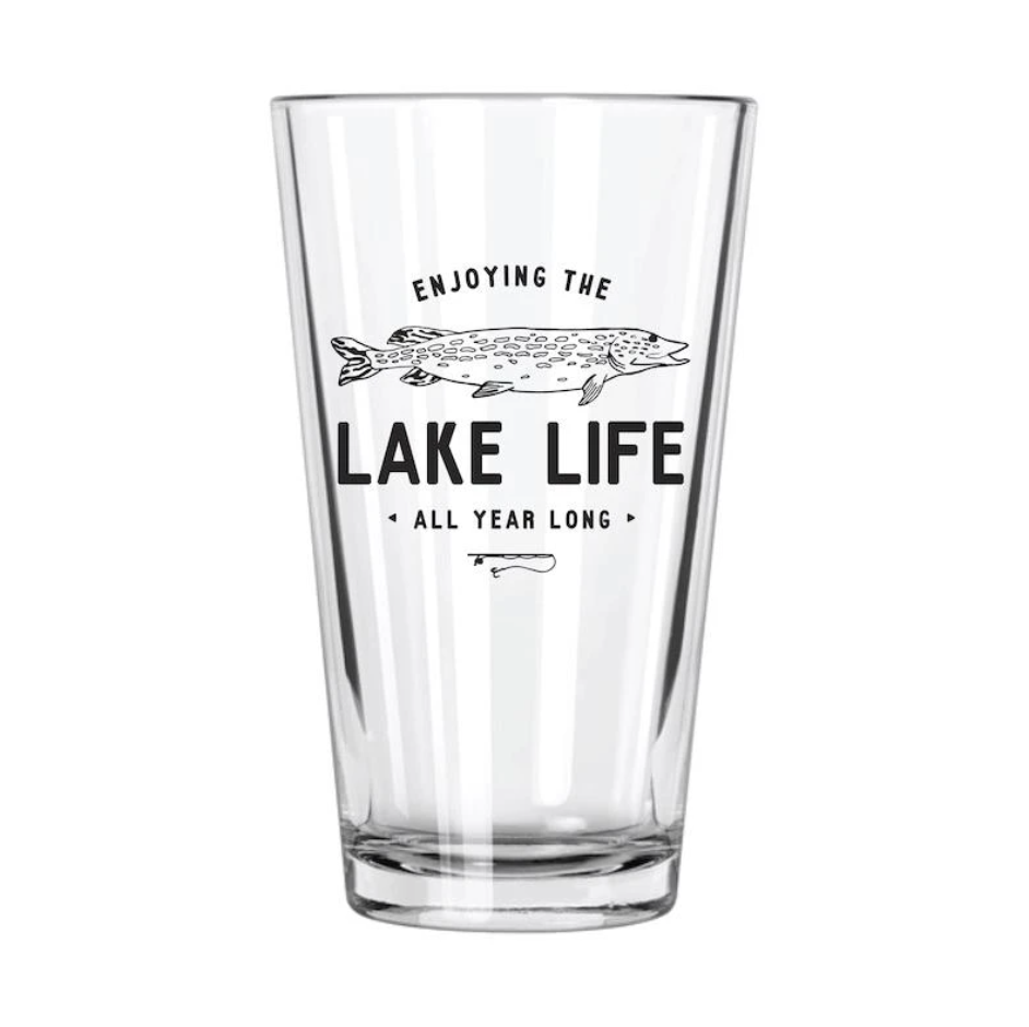 Lake Life: Fishing Pint Glass