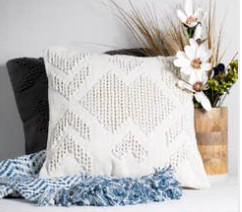 20x20 Hand Woven Nia Pillow White