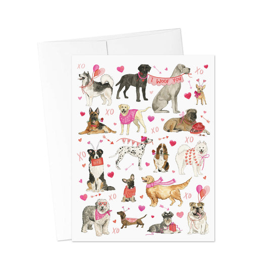 Cozy Valentine Dogs -  Card