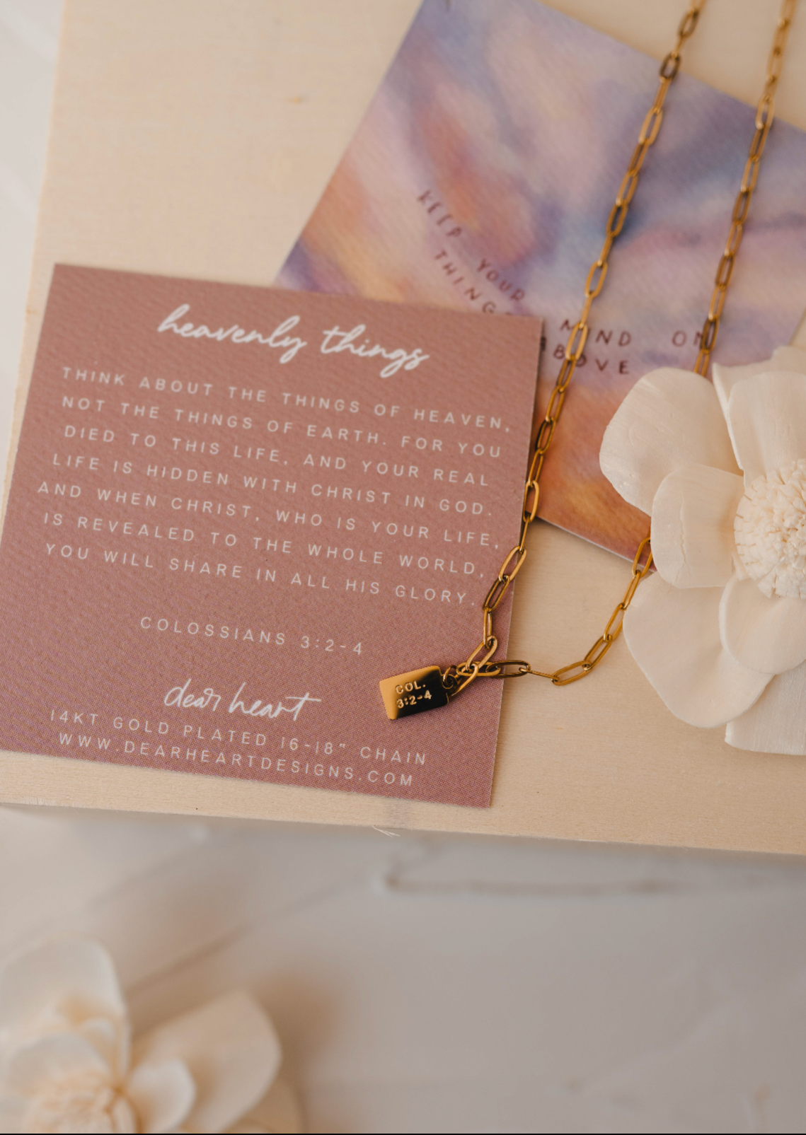 Heavenly Things Mini Tag Necklace | Christian Jewelry