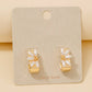 Half Flower Hoop Earrings
