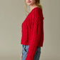 Leah Loose Fit Cable Knit Sweater