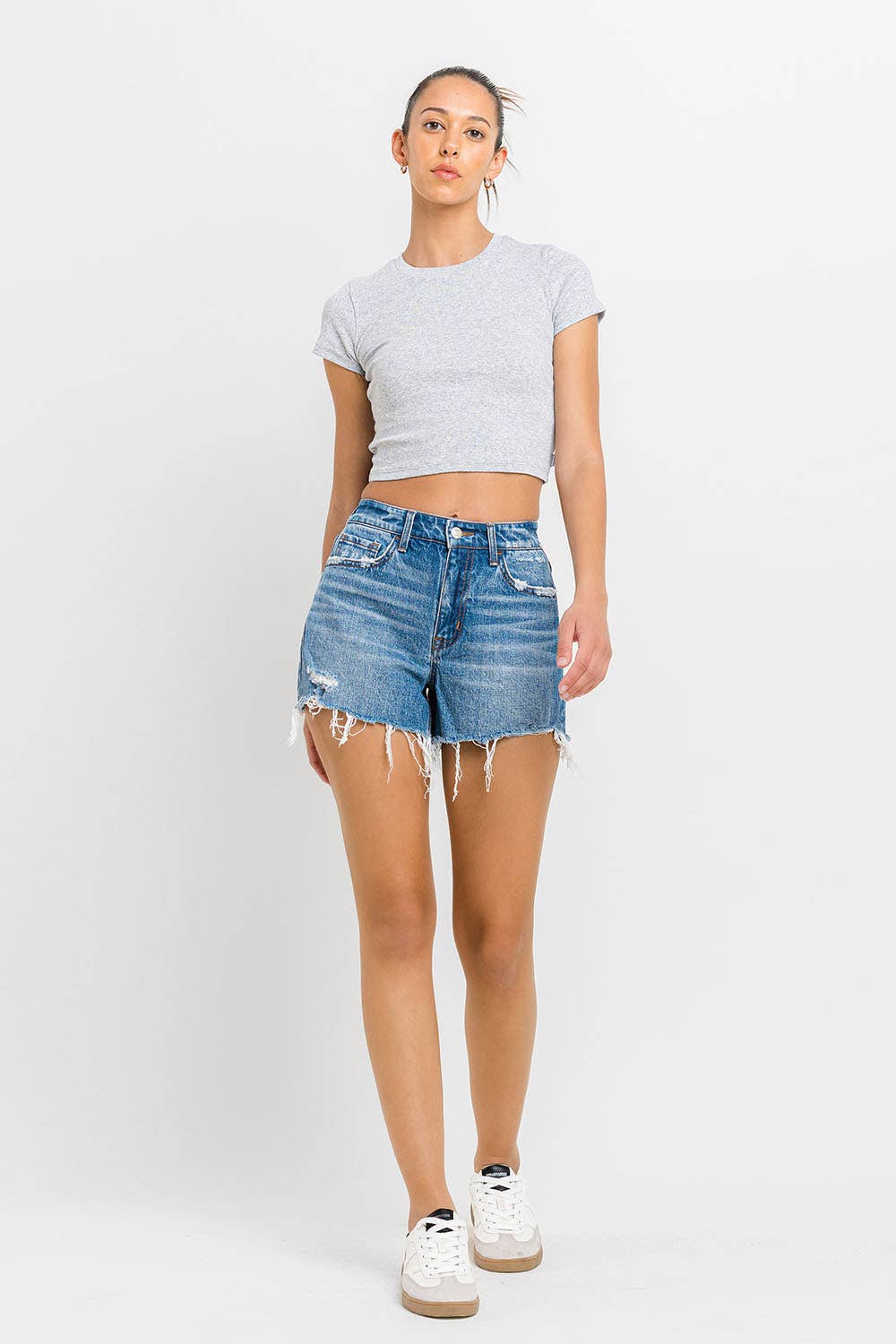 Distressed A Line Shorts