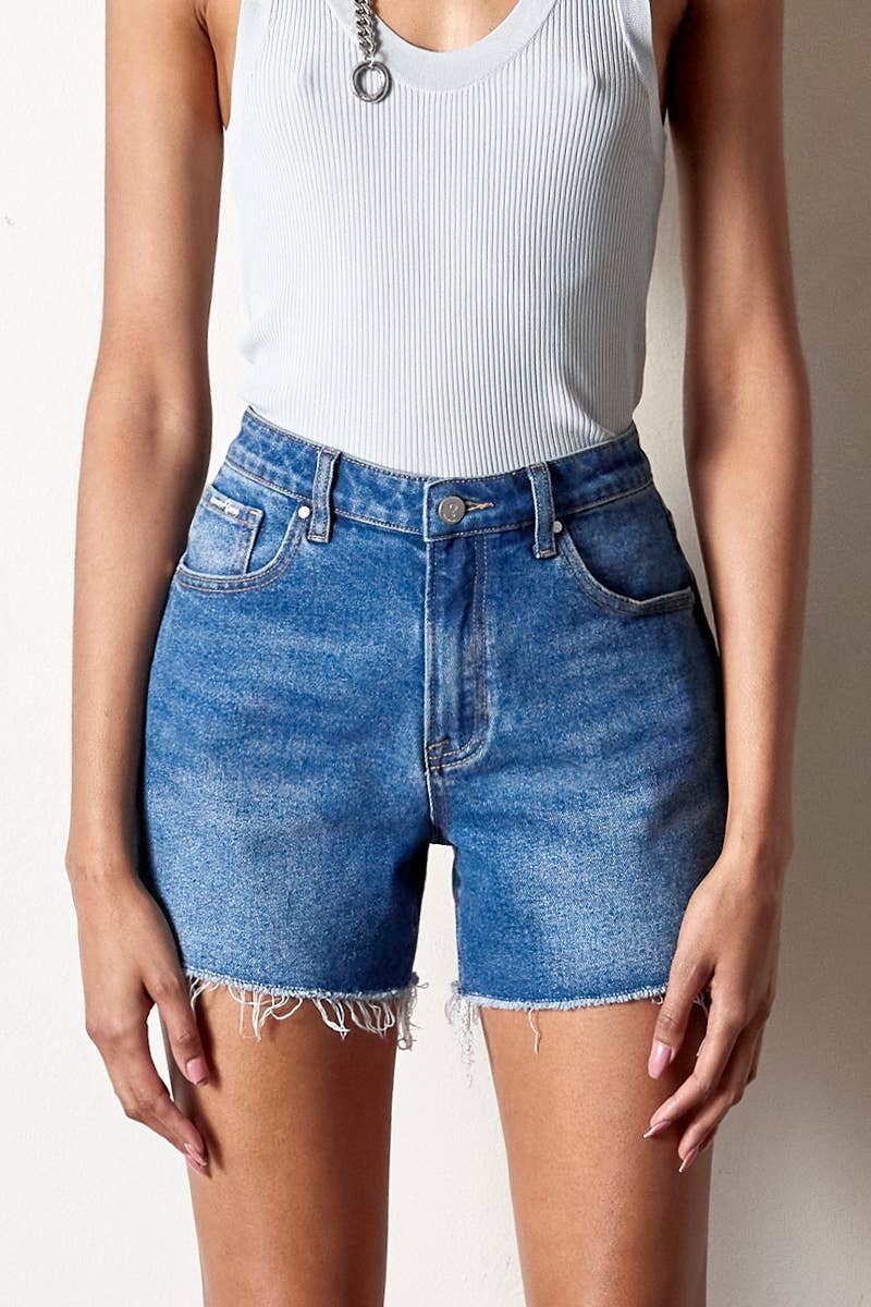 Tracy High Rise Denim Shorts