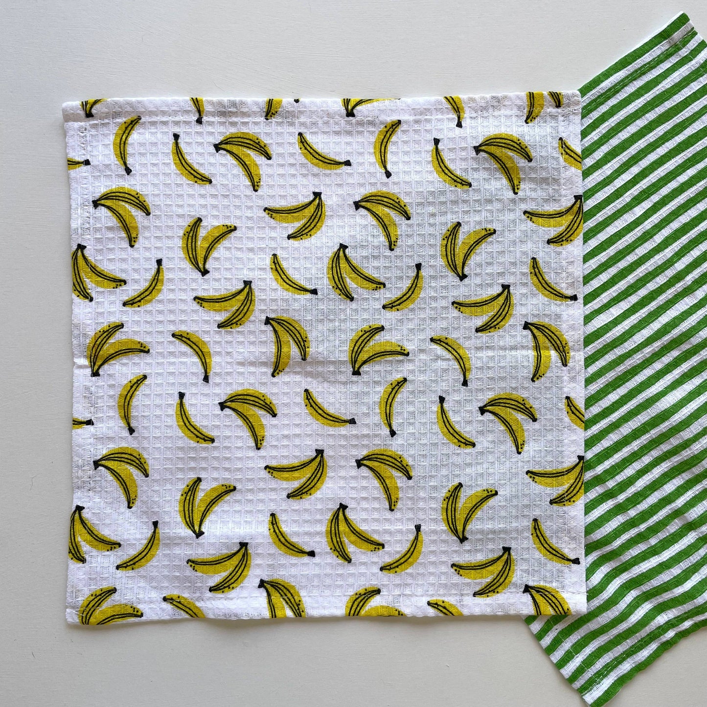 100% cotton dishcloths - set of 2 (banana)