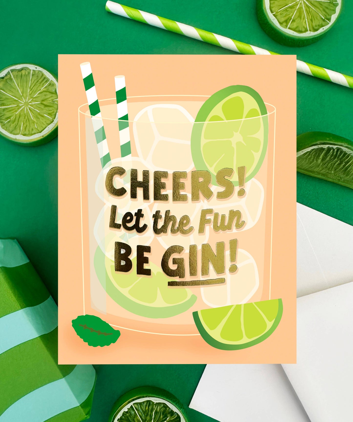 Let the Fun Be GIN! Congrats Card