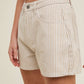 STRIPED DENIM SHORTS