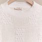 Round Neck Patterned Knit Sweater