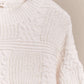 Round Neck Patterned Knit Sweater