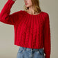 Leah Loose Fit Cable Knit Sweater