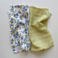 100% cotton dishcloths - set of 2 (green/yellow)