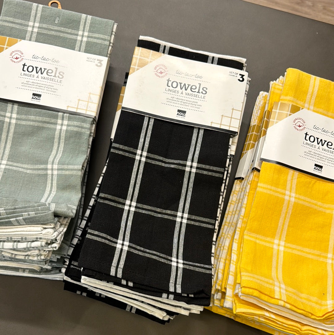 Tic Tac Toe Towel (set of 3)