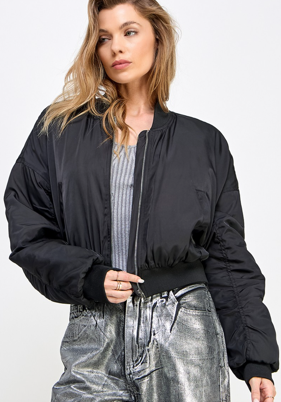 Remi Cropped Bomber