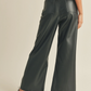 Wide & Straight Leather Pants