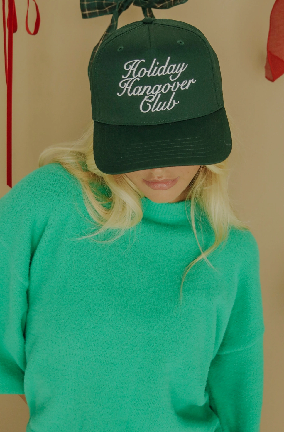 holiday hangover club trucker hat