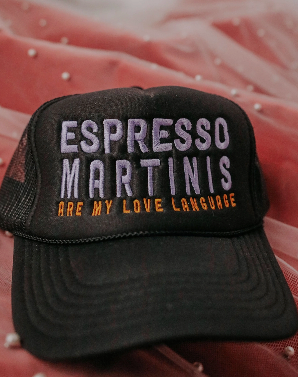 espresso martini trucker hat