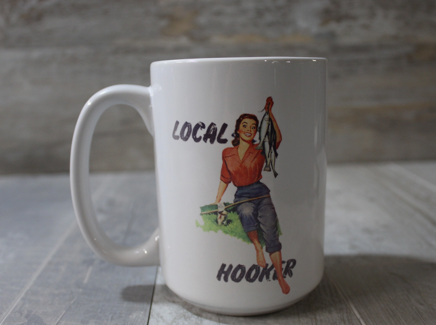 Local Hooker Fishing Mug