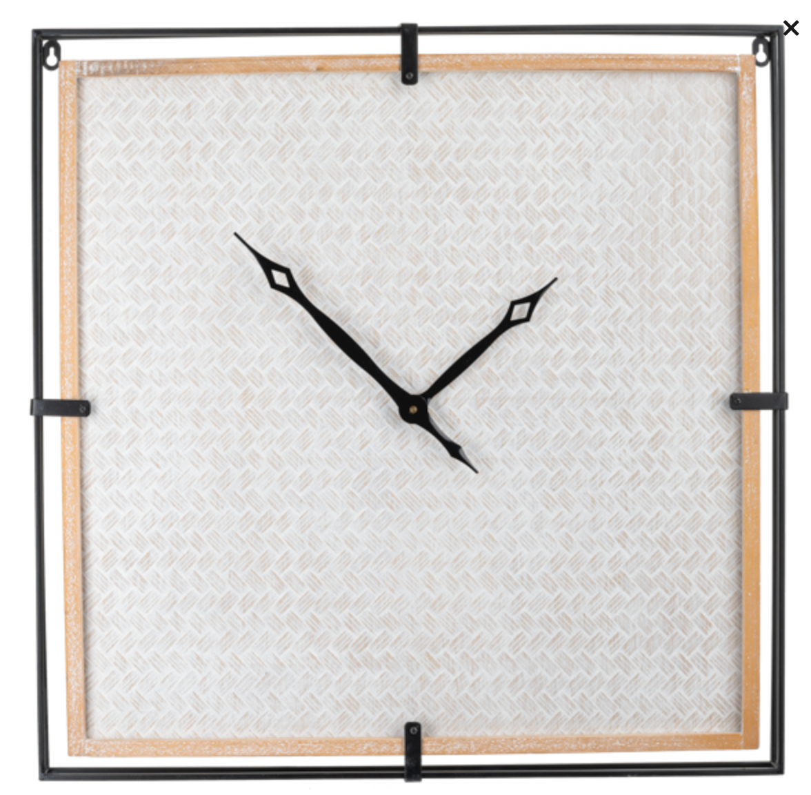 Carved Woven Wall Clock