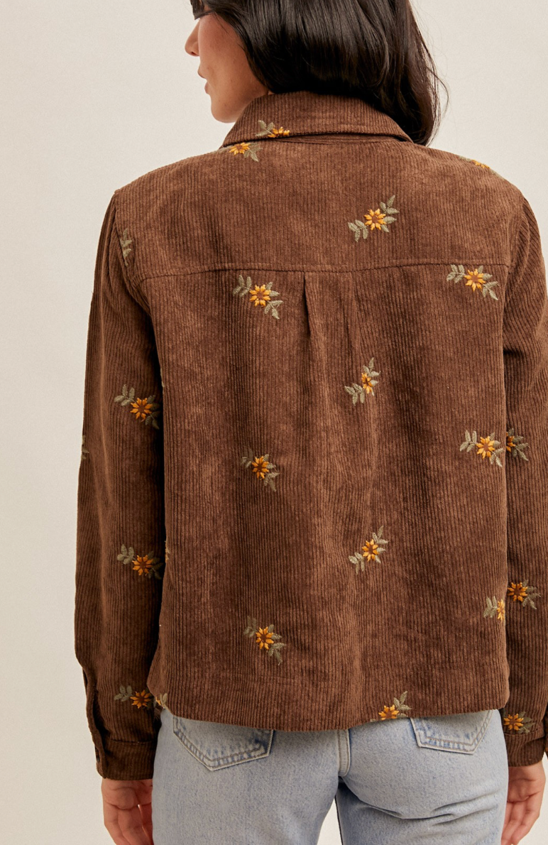 Embroidered Corduroy Jacket