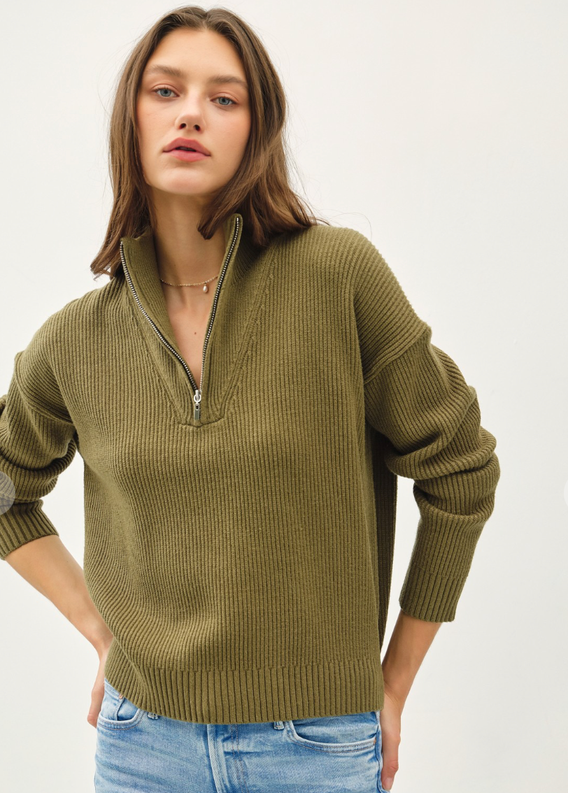 Olive You 1/4 Zip