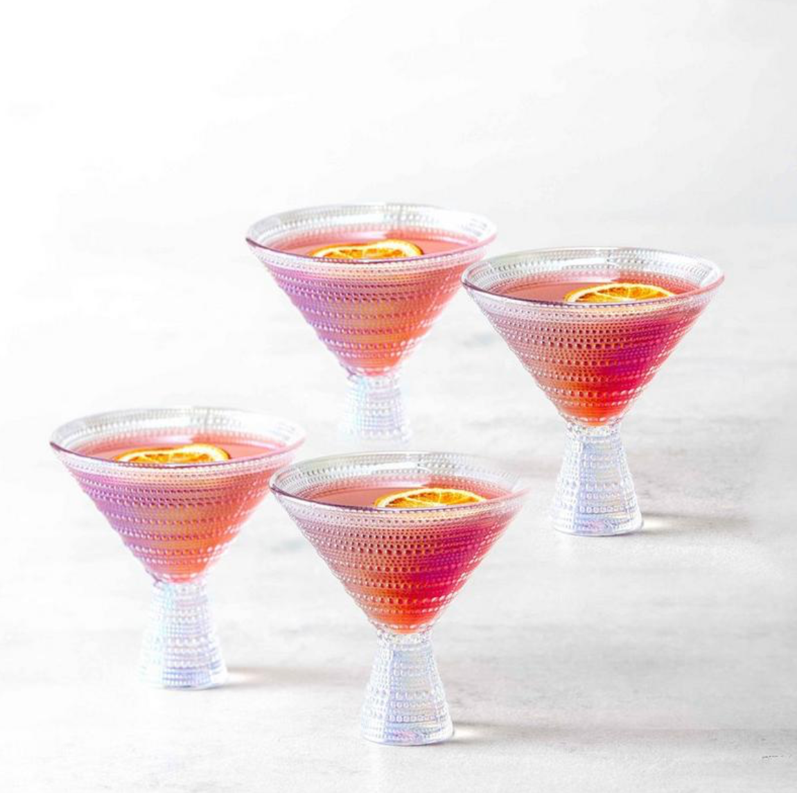 Jupiter Iridescent Martini Glass