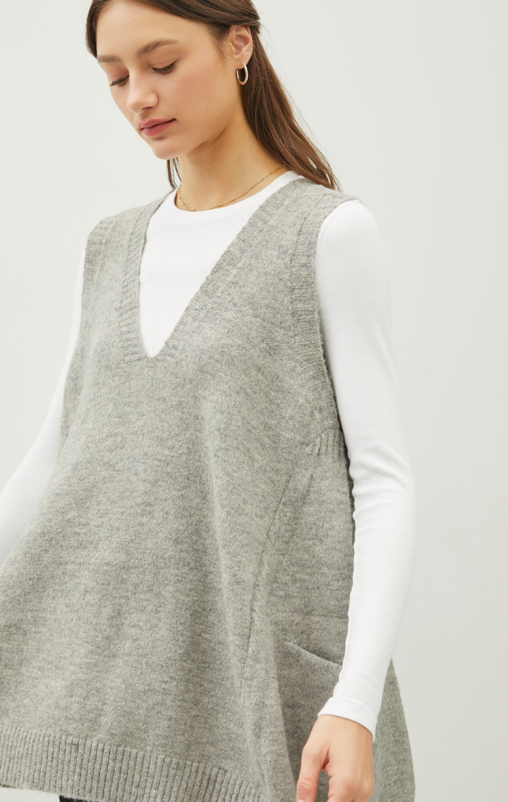 Oversized Sweater Vest