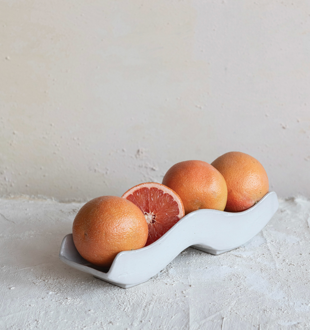 Stoneware Wave Tray