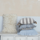 20" Square Cotton Double Cloth Pillow w/ Ruffled Edge