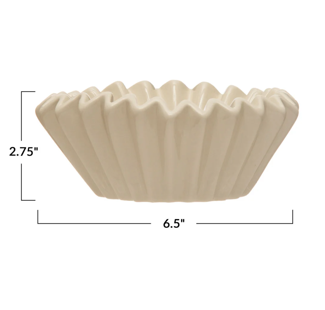 Stoneware Fluted Bowl