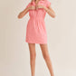 Airy Nylon Mini Dress: PINK