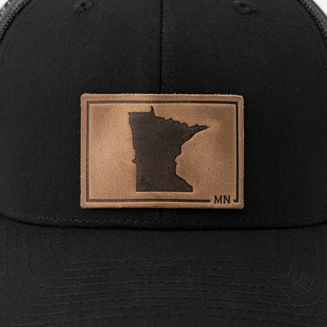 Minnesota Silhouette Hat | Leather Patch Snapback