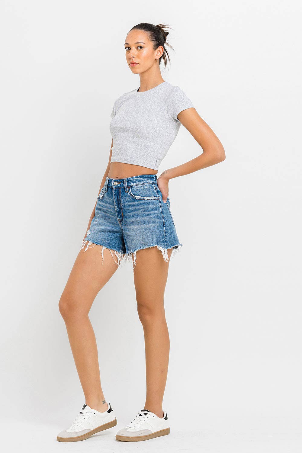 Distressed A Line Shorts