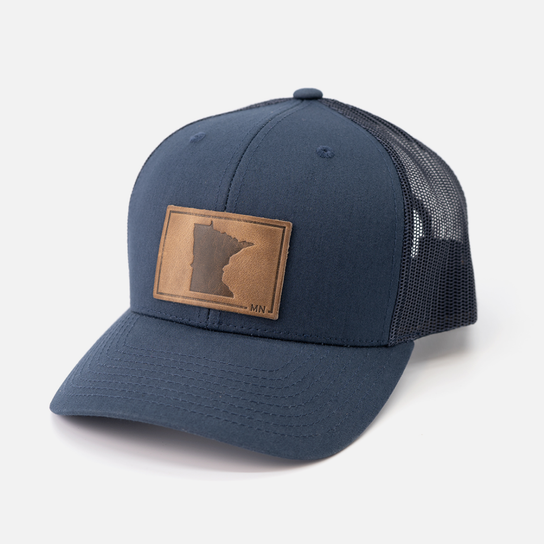 Minnesota Silhouette Hat | Leather Patch Snapback
