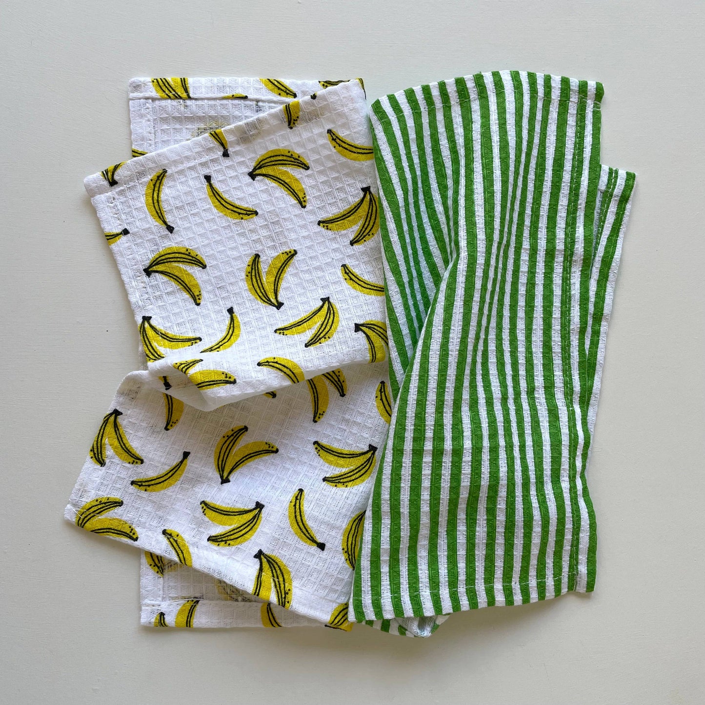 100% cotton dishcloths - set of 2 (banana)